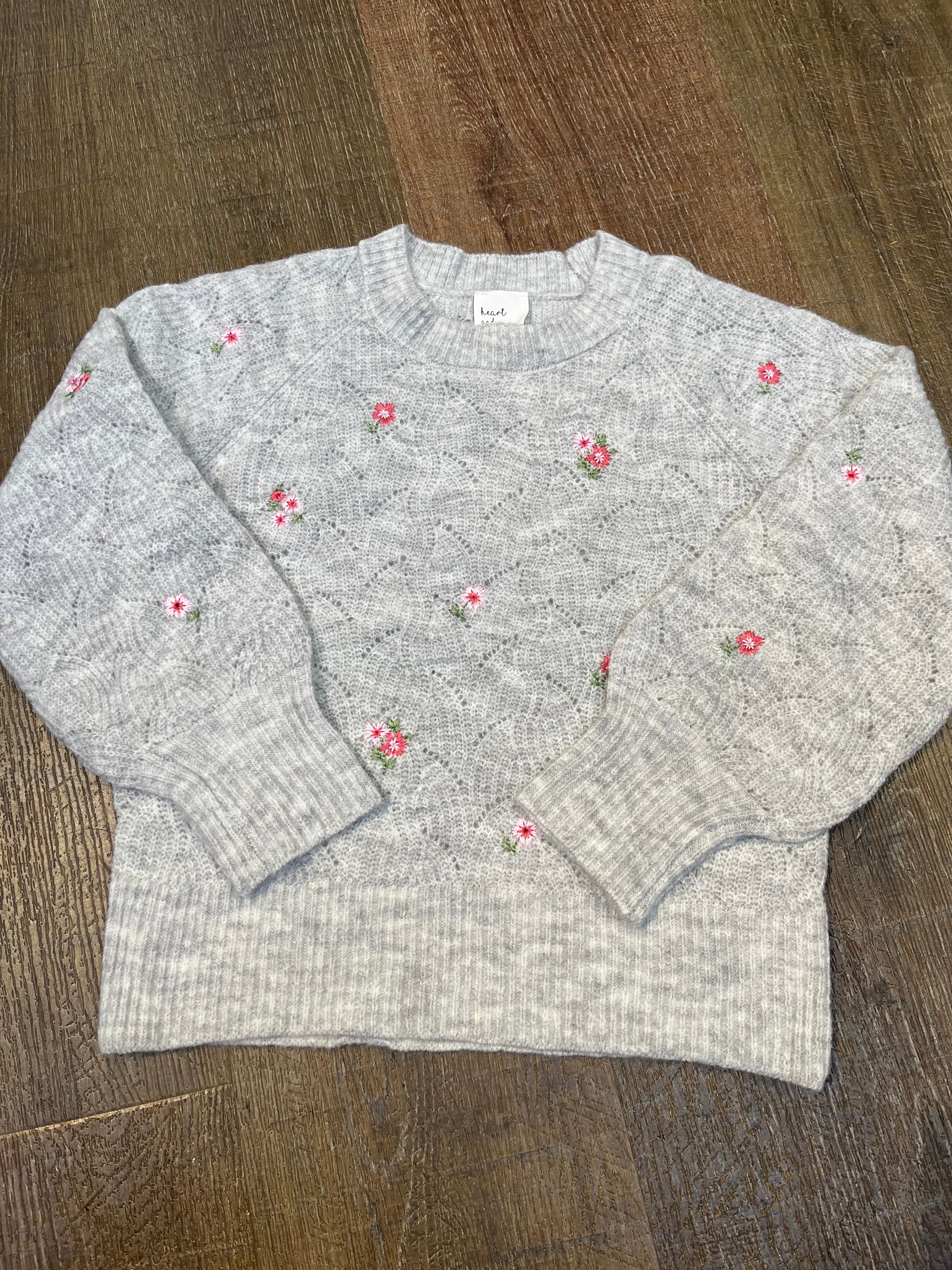 HA Embroidered Flower Crew