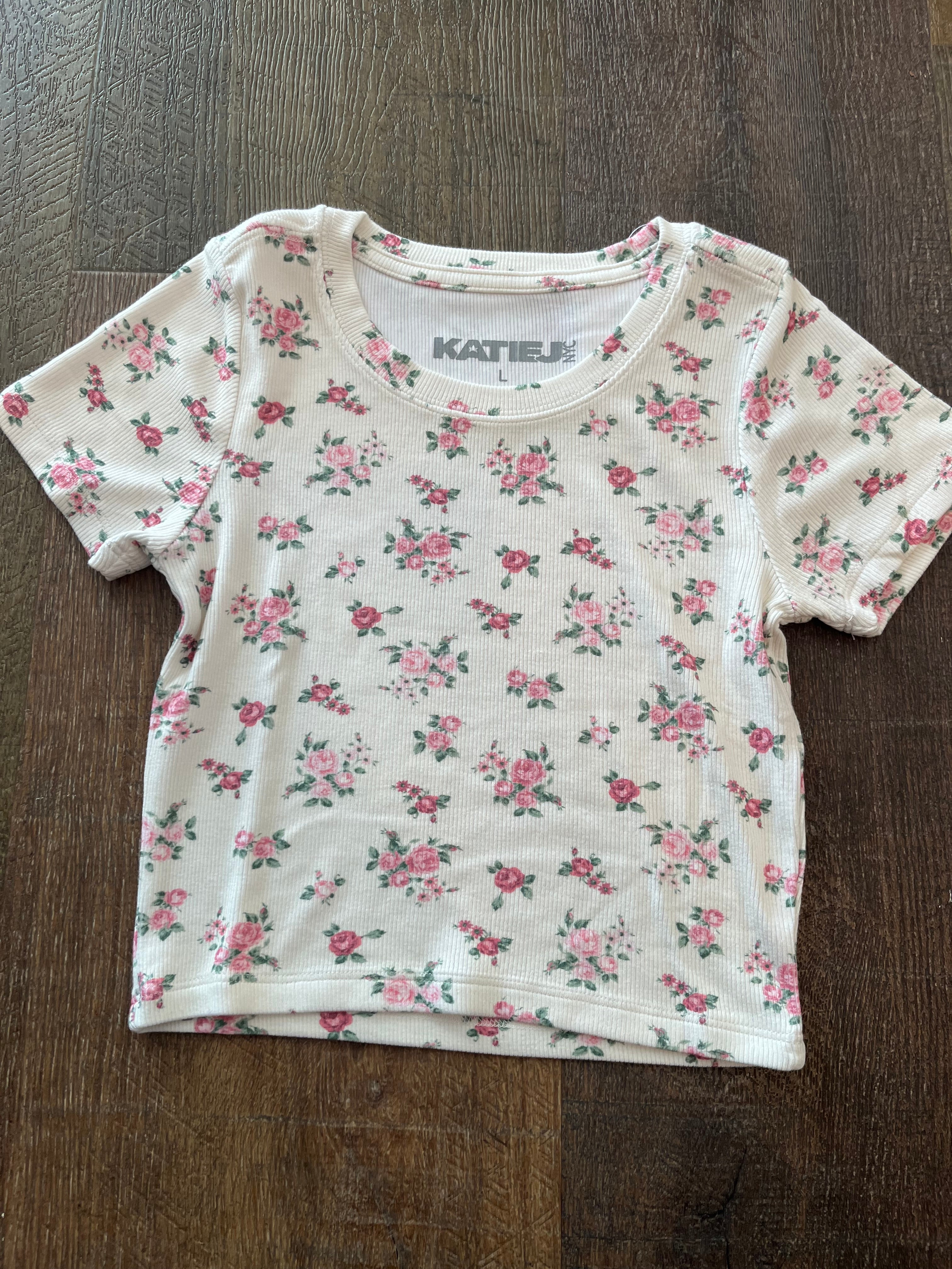KJ Floral Rib T